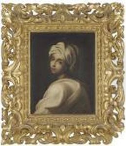 Portrait Of A Girl In A White Headdress by Guido Reni
