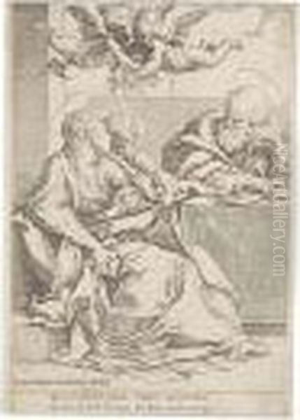 The Holy Family With Two Angels - view 1