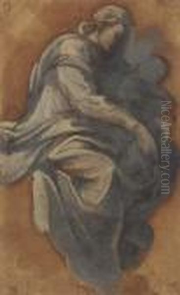 The Madonna And Child, In Profile To The Right, Seated On A Cloud - view 1