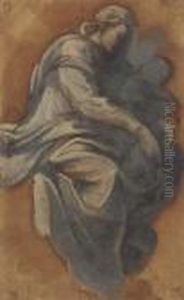 The Madonna And Child, In Profile To The Right, Seated On A Cloud by Guido Reni