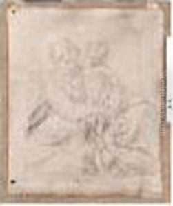 Black Chalk Heightened With White Chalk On Buff Paper
