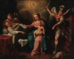 The Death Of The Virgin,
Education Of The Infant Christ And Saintmichael Vanquishing Evil by Guido Reni