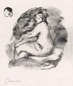 Etude De Femme Nue, Assise, Variante by Pierre Auguste Renoir