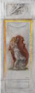 Un De Deux Panneaux Pour L'oedipe: Jocaste by Pierre Auguste Renoir