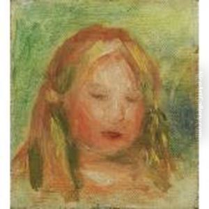 Etude: Tete D'enfant (coco) by Pierre Auguste Renoir