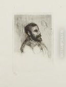 Le Graveur V. -j. Roux-champion by Pierre Auguste Renoir