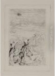 Sur La Plage, A Bernaval by Pierre Auguste Renoir