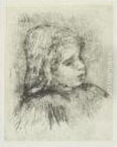 Claude Renoir, De Trois-quarts A Droite by Pierre Auguste Renoir
