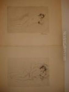 Femme Nue Couchee (tournee A Droite) by Pierre Auguste Renoir