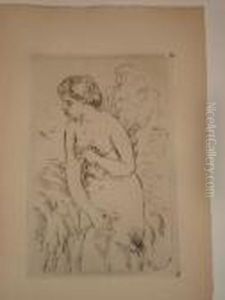 Baigneuse Debout A Mi-jambes by Pierre Auguste Renoir