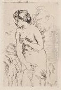Baigneuse Debout A Mi-jambes by Pierre Auguste Renoir