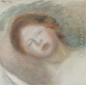 Tete De Femme by Pierre Auguste Renoir