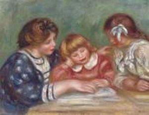 La Lecon (bielle, L'institutrice Et Claude Renoir Lisant)