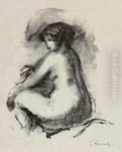 Etude De Femme Nue by Pierre Auguste Renoir