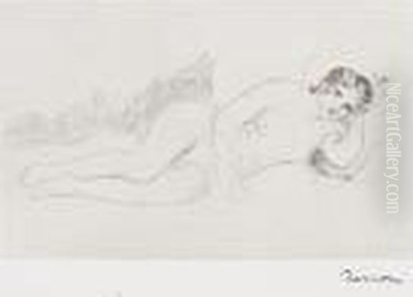 Femme Nue Couch e; Tourn e Droite - view 1