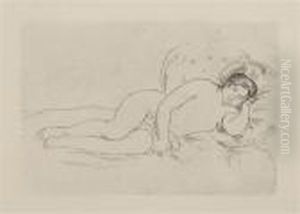 Femme Nue Couchee (tournee A Droite)