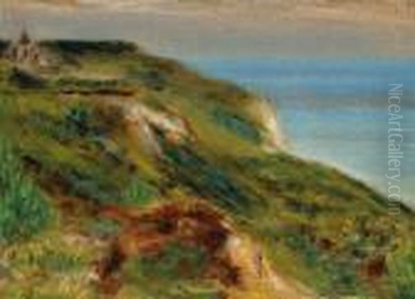 L'eglise De Varengeville Et Les Falaises Signed 'renoir' - view 1