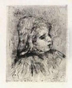 Claude Renoir, De Trois-quarts Adroite by Pierre Auguste Renoir