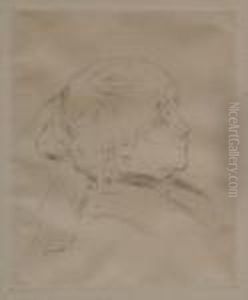 Portrait Of Berthemorisot by Pierre Auguste Renoir