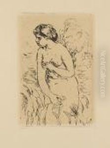 Baigneuse Debout A Mi-jambes by Pierre Auguste Renoir
