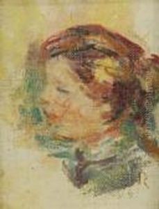 Jeune Femme En Profile by Pierre Auguste Renoir