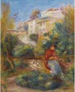 La Terrasse A Cagnes by Pierre Auguste Renoir