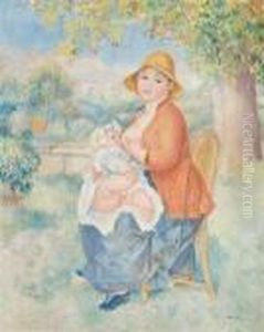 Maternite Ou Femme Allaitant Son Enfant by Pierre Auguste Renoir