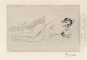 Femme Nue Couchee (tournee A Droite) by Pierre Auguste Renoir