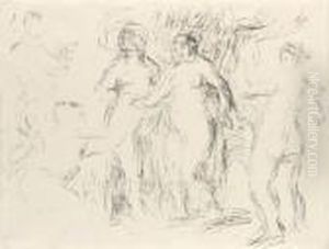 Les Baigneuses by Pierre Auguste Renoir