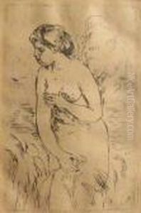 Baigneuse Debout, A Mi-jambes by Pierre Auguste Renoir
