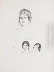 Trois Esquisses De Visages