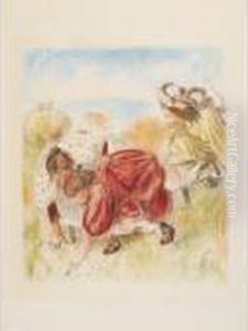 Les Enfants Jouant A La Balle by Pierre Auguste Renoir