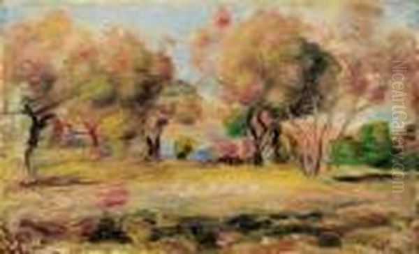 Paysage D'automne Avec Une Mare - view 1