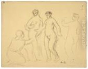 Etude Pour "le Jugement De Paris" by Pierre Auguste Renoir