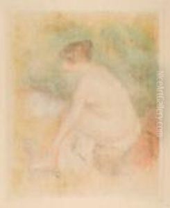 Baigneuses'essuyant