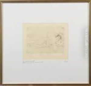 Femme Nue Couchee Tournee A Droite by Pierre Auguste Renoir