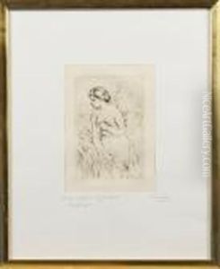 Baigneuse Debouta Mi-jambes by Pierre Auguste Renoir