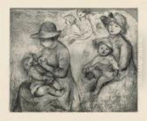 Trois Esquisses De Maternites by Pierre Auguste Renoir