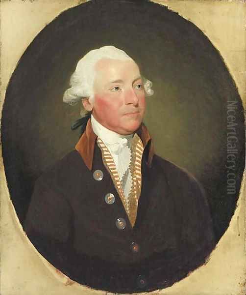 Portrait of a gentleman, said to be Sir John Leeds, Bt. (d. 1811), bust-length, in a brown jacket with a velvet collar - view 1