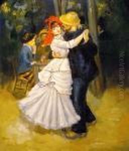 Dance At Bougival by Pierre Auguste Renoir