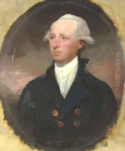 Portrait of Sir Thomas George Skipwith, 4th Bt. (c.1735-1790), half-length, in a blue coat, feigned oval