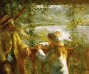 Near The Lake by Pierre Auguste Renoir