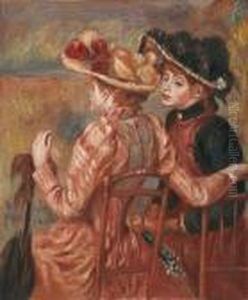 Two Seated Young Girls by Pierre Auguste Renoir