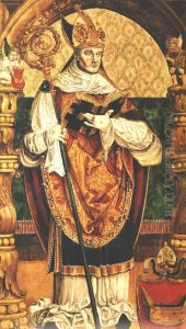 Portrait Of Bishop Piotr Tomicki by Stanislaw Samostrzelnik