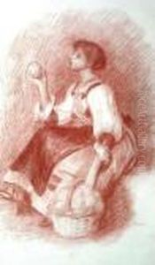 Femme Aux Pommes by Pierre Auguste Renoir