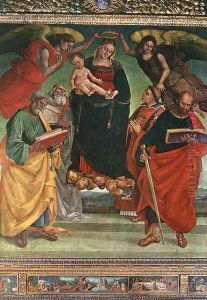 Madonna And Child With Saints by Francesco Signorelli
