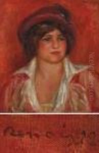 Femme En Rouge by Pierre Auguste Renoir