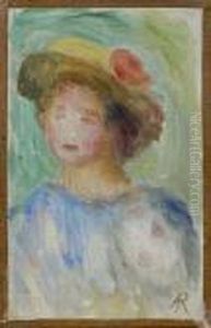 Jeune Fille Au Chapeau by Pierre Auguste Renoir