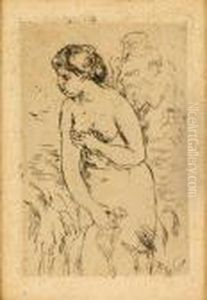 Baigneuse Debout, A Mi-jambes by Pierre Auguste Renoir
