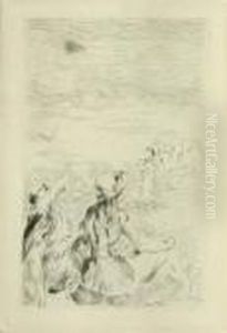 Sur La Plage A Berneval by Pierre Auguste Renoir
